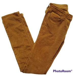 J Brand Corduroy Pencil Leg Jeans in Moss Brown Size 27